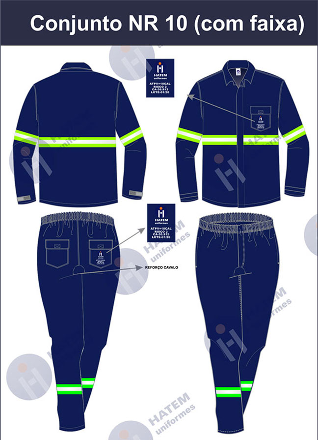 Uniforme RF Nr10 Antichamas para Empresas Atacado-Uniformes para